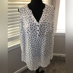 Torrid nubby knit cold shoulder long sleeve blouse size 1x